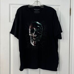 Men's Black Graphic Skull Tee